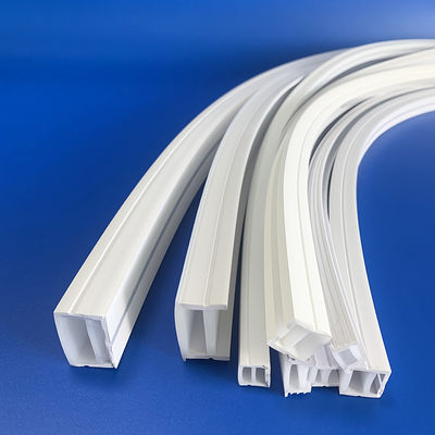 एलईडी रोशनी पारदर्शी सिलिकॉन रबर प्रोफाइल एक्सट्रूज़न गर्मी प्रतिरोधी